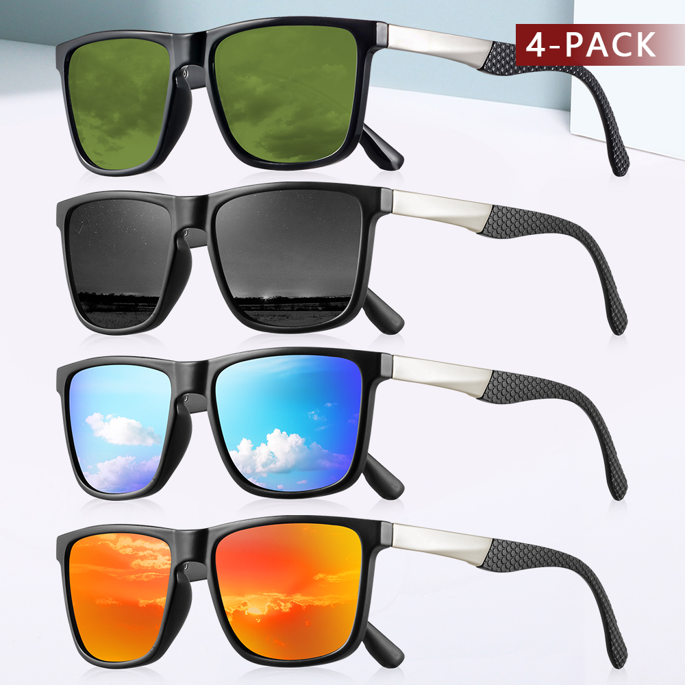 Fishing Sunglasses Polarized - CRIXALIS 4 個偏光サングラス男性女性釣り運転ゴルフミラーニュートラルサングラスシェード反射防止 UV400