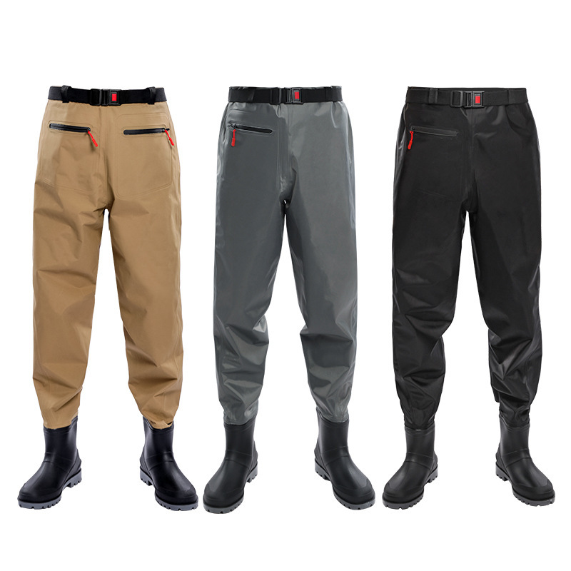 Fishing Rain Suit - ルヤ装備 ウェーディングパンツ 下半身用レインパンツ メンズ ワンピースレインブーツ 防水服