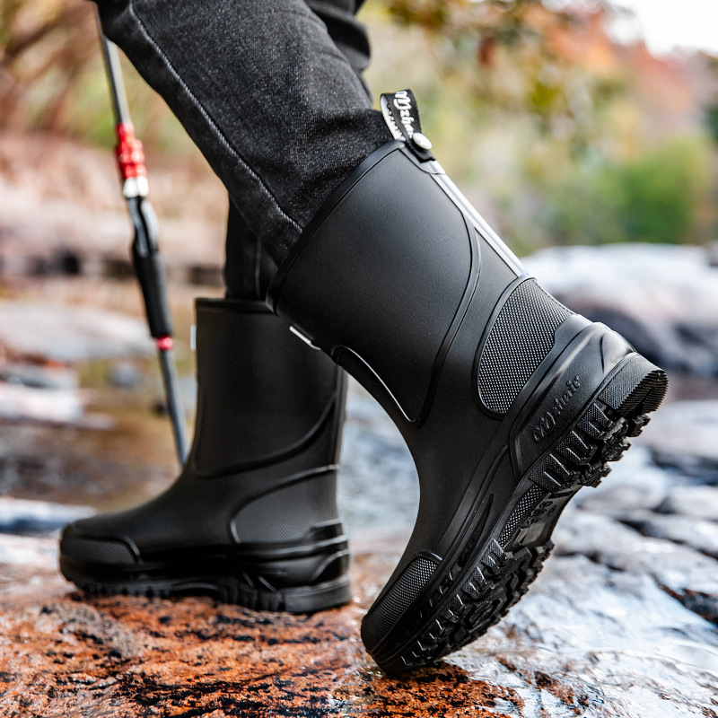 36-47 サイズ耐摩耗性厚底レインブーツメンズアウトドア釣 - Fishing Boots のレビューと価格