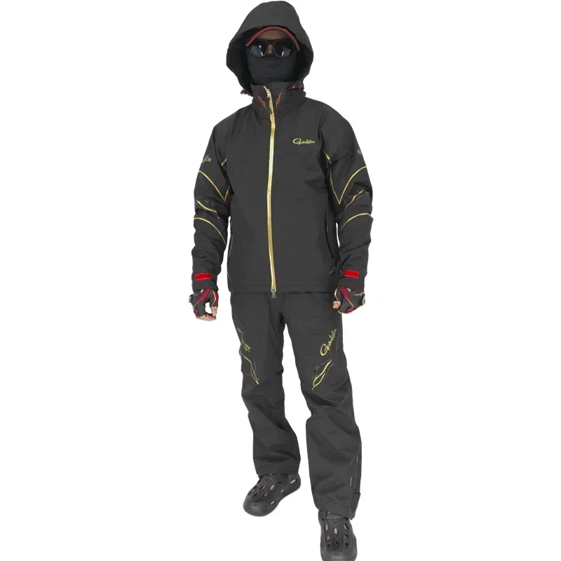 メンズ防水フィッシングジャケットとパンツセット,レインストー - Fishing Pants Waterproof のレビューと価格