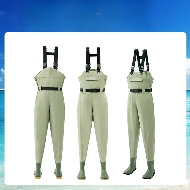 耐摩耗性防水下水道パンツ、ストリームフィッシング、海釣りスー - Fishing Rain Suit のレビューと価格