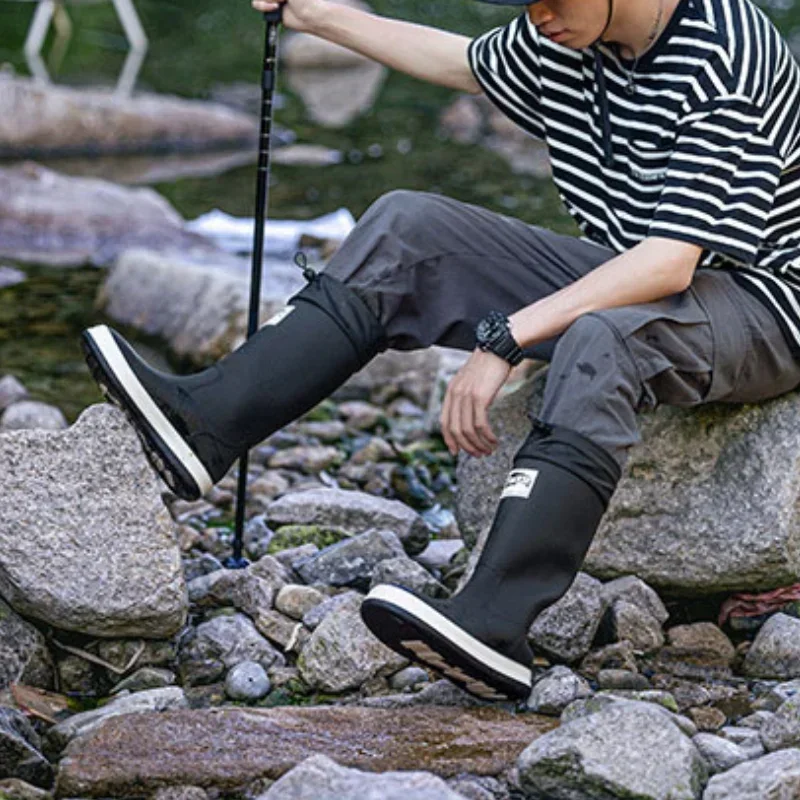 男性と女性のための滑り止めラバーシューズ,釣り,洗車,仕事, - Fishing Boots のレビューと価格
