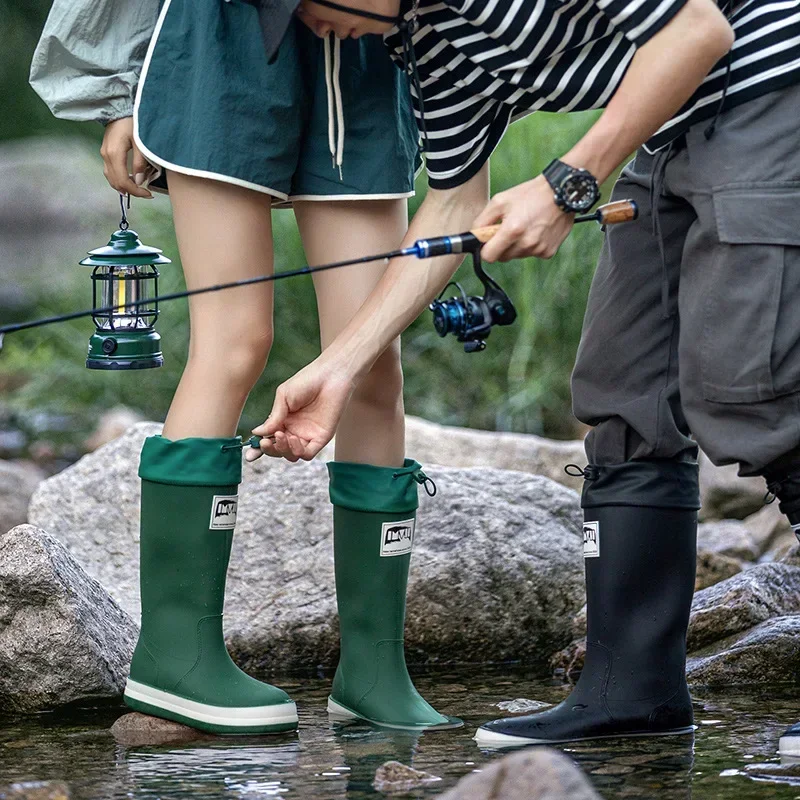 男性と女性のための滑り止めラバーシューズ,釣り,洗車,仕事, - Fishing Boots のレビューと価格