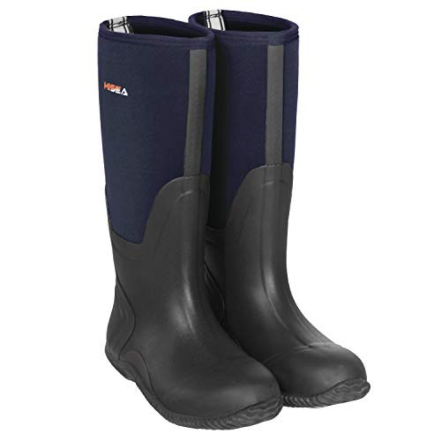 HISEA メンズレインブーツ、防水耐久性のある断熱ラバーブ - Fishing Boots のレビューと価格