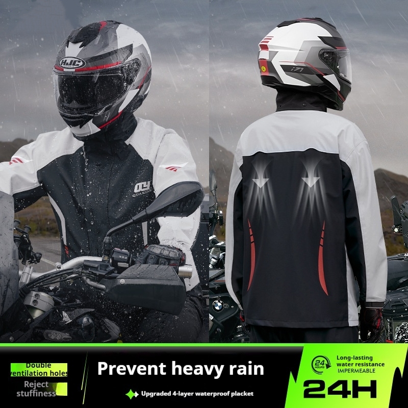 バイク専用スーツ オートバイ用 厚手フルボディ 防雨 防風  - Fishing Rain Suit のレビューと価格