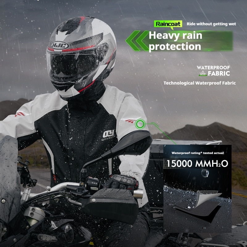 バイク専用スーツ オートバイ用 厚手フルボディ 防雨 防風  - Fishing Rain Suit のレビューと価格
