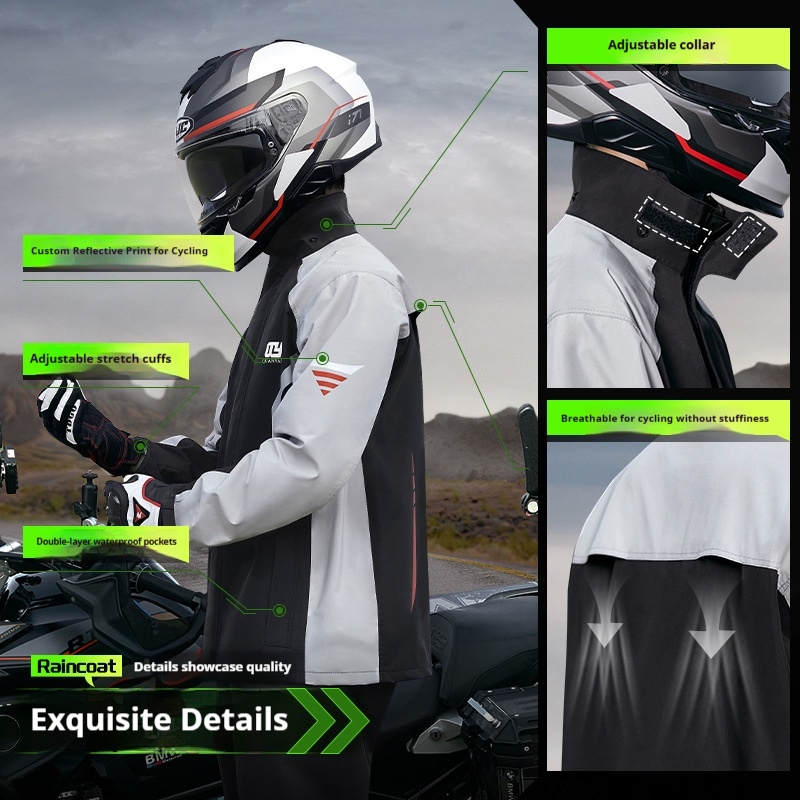 バイク専用スーツ オートバイ用 厚手フルボディ 防雨 防風  - Fishing Rain Suit のレビューと価格